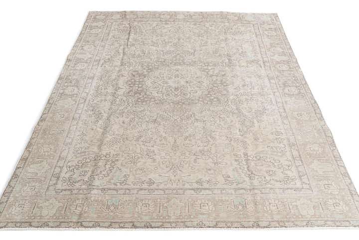 8' x 10' 7 Hand Knotted Ultra Vintage Persian Wool Rug