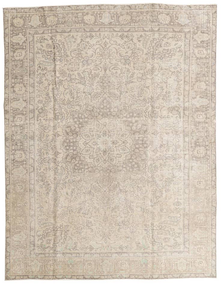 Detail image of 8' x 10' 7 Hand Knotted Ultra Vintage Persian Wool Rug