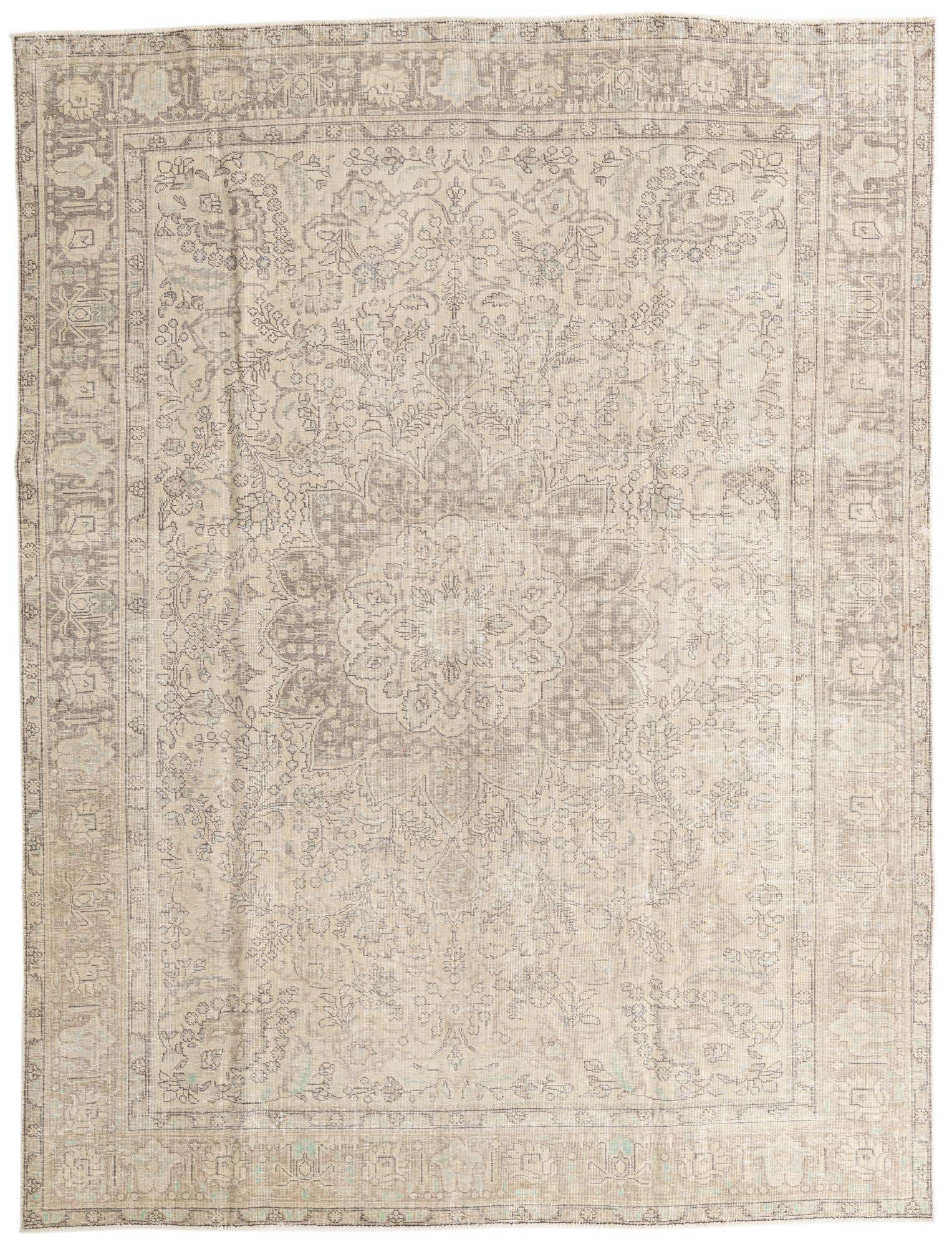 8' x 10' 7 Hand Knotted Ultra Vintage Persian Wool Rug