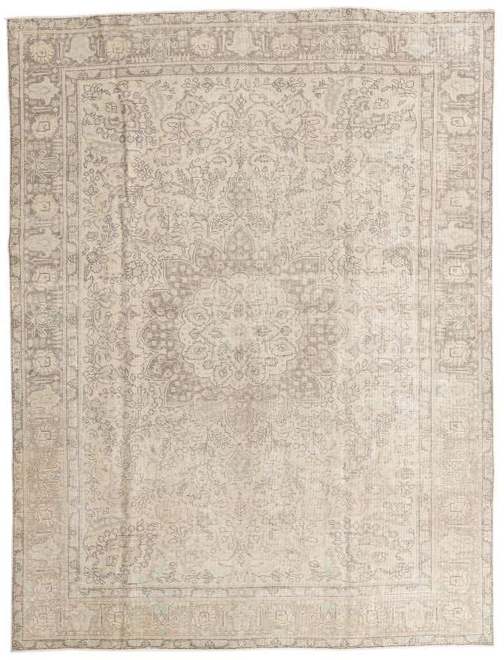8' x 10' 7 Hand Knotted Ultra Vintage Persian Wool Rug