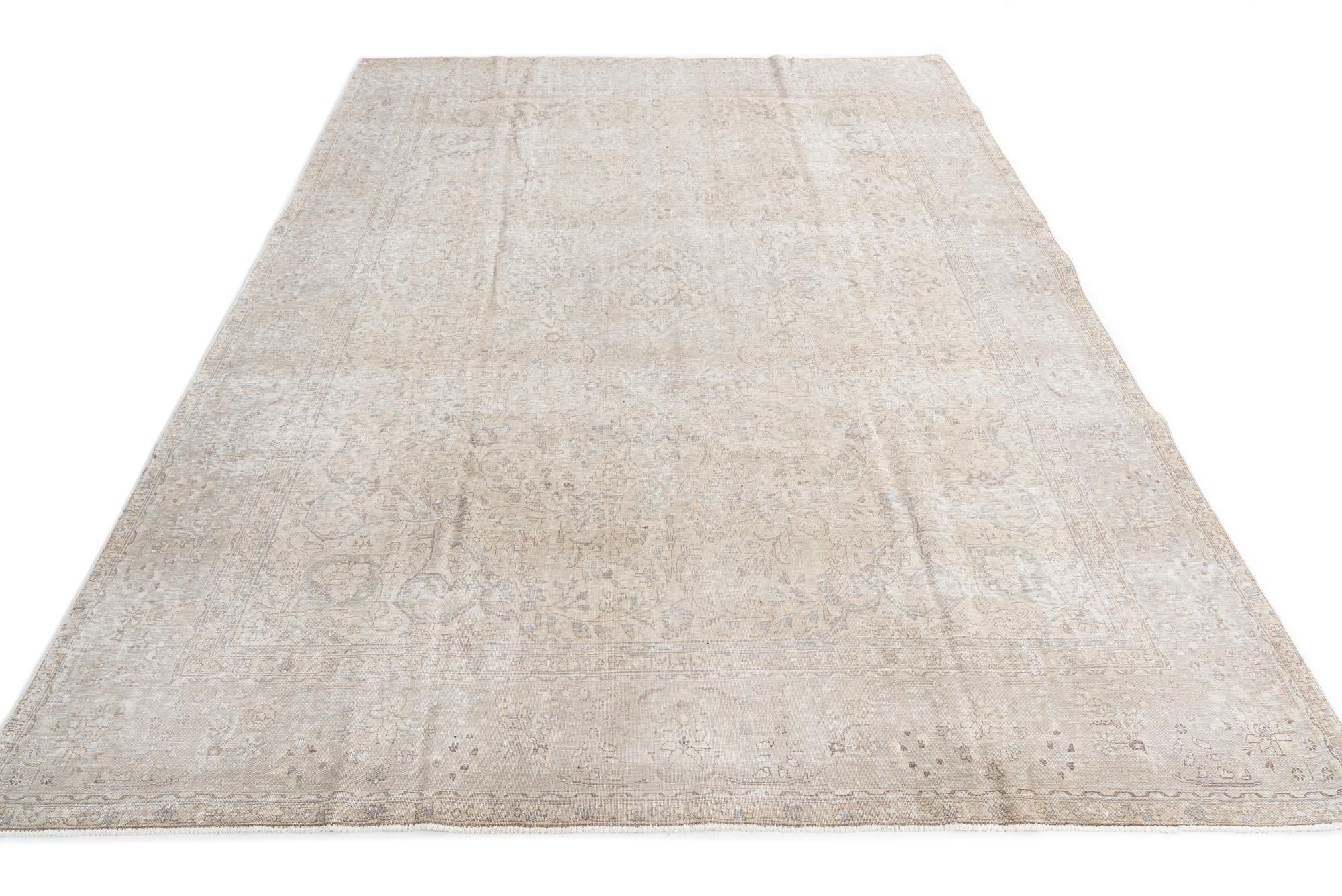 9' 2 x 12' 2 Hand Knotted Ultra Vintage Persian Wool Rug