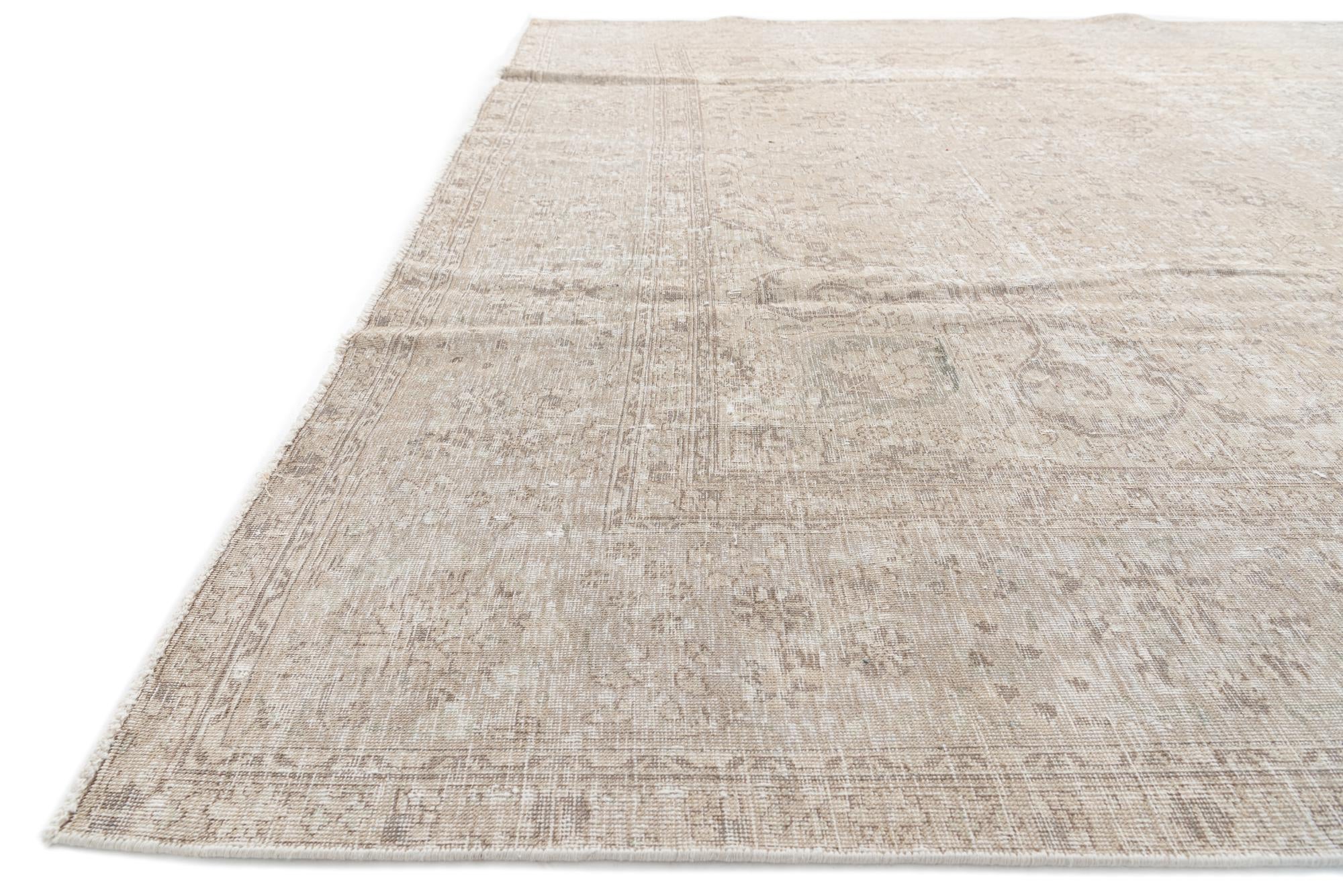 9' 2 x 12' 2 Hand Knotted Ultra Vintage Persian Wool Rug