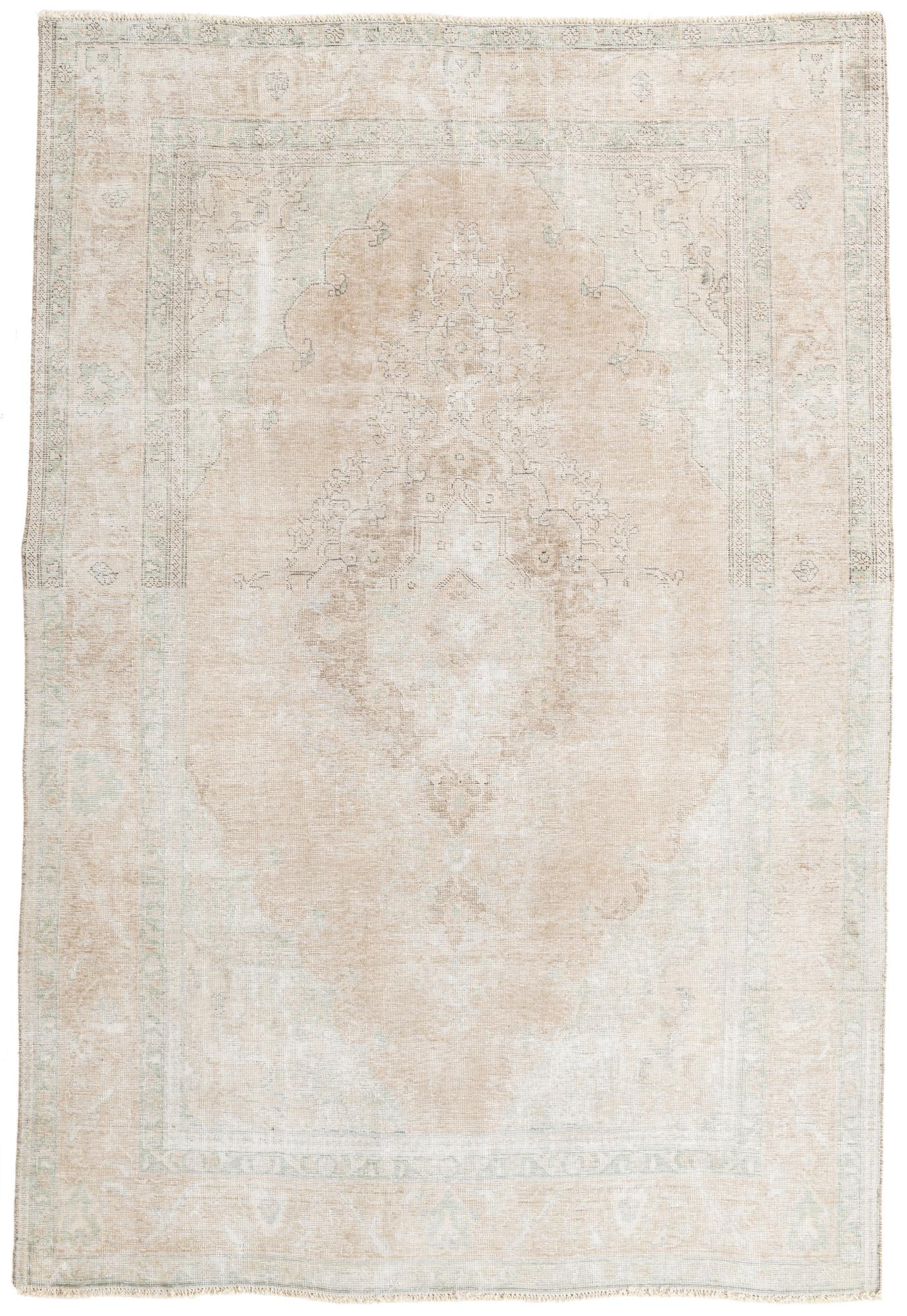 6' 5 x 9' 7 Hand Knotted Ultra Vintage Persian Wool Rug