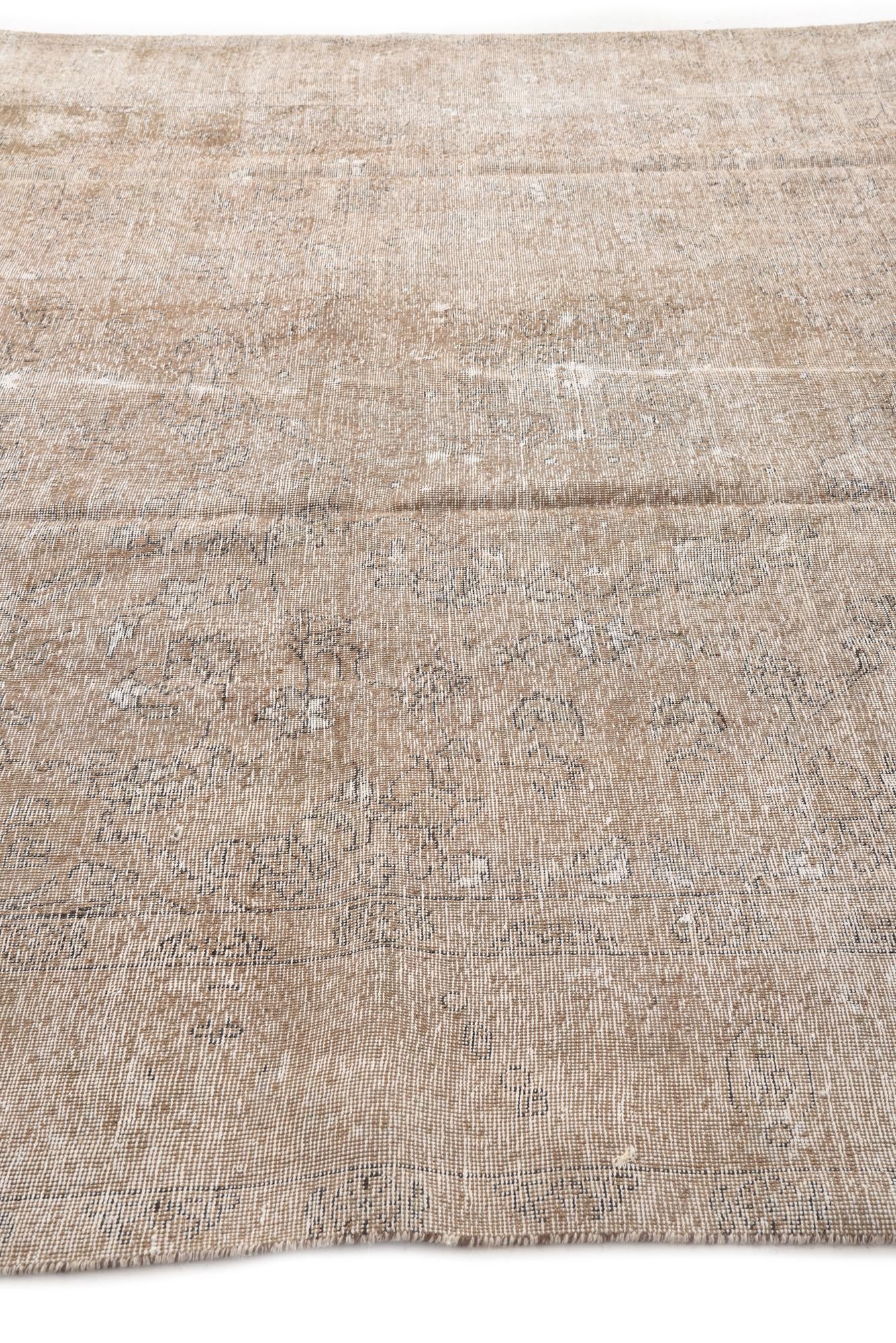 9' 8 x 12' 5 Hand Knotted Ultra Vintage Persian Wool Rug
