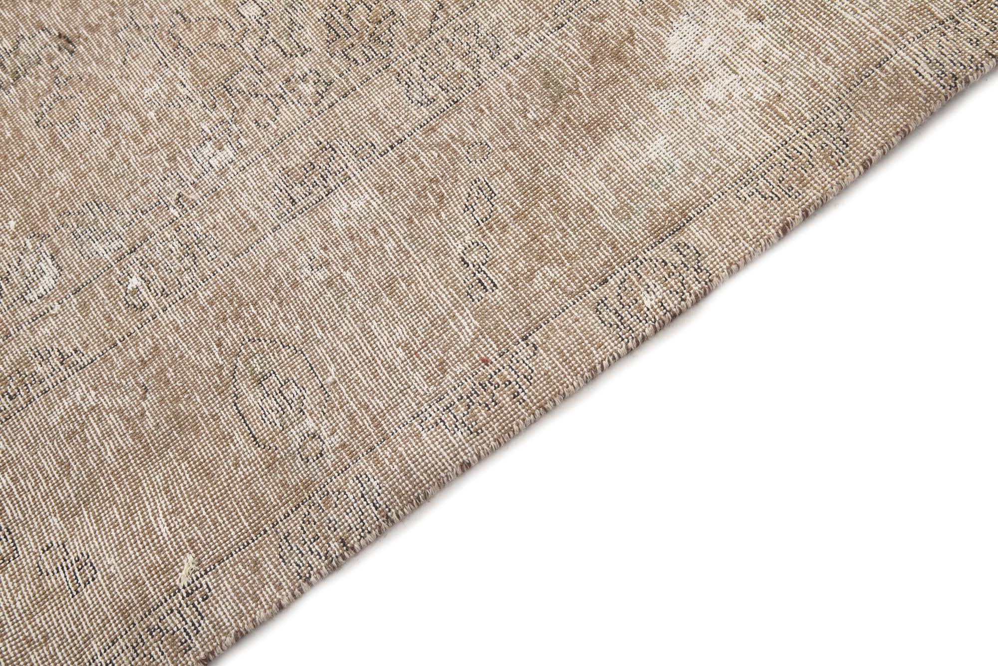 9' 8 x 12' 5 Hand Knotted Ultra Vintage Persian Wool Rug