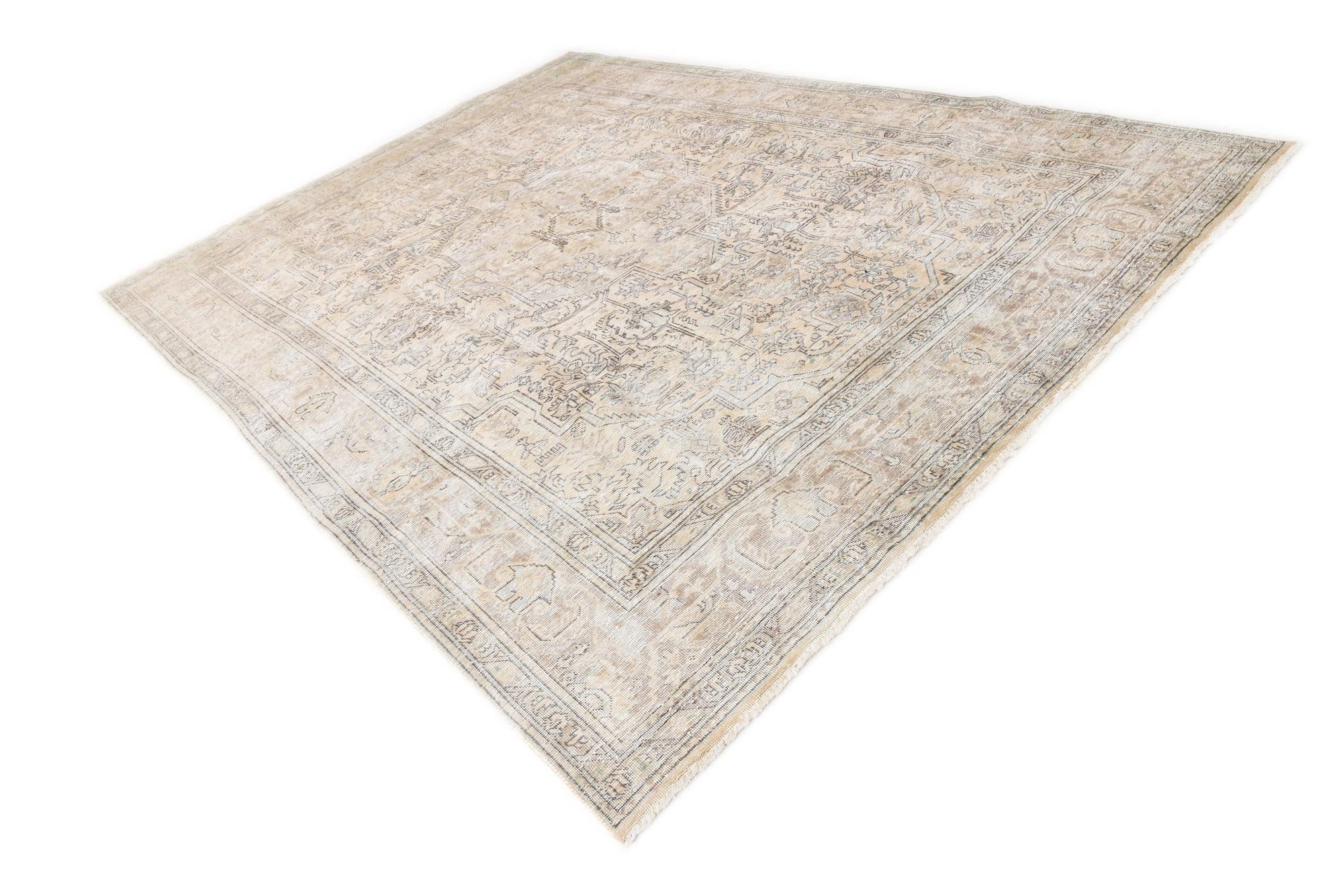 7' 10 x 10' 10 Hand Knotted Ultra Vintage Persian Wool Rug