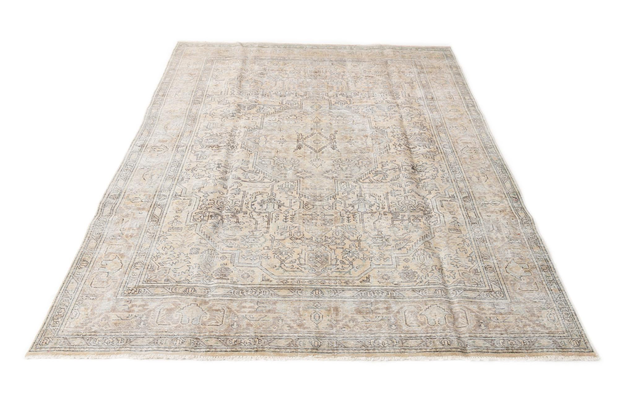 7' 10 x 10' 10 Hand Knotted Ultra Vintage Persian Wool Rug