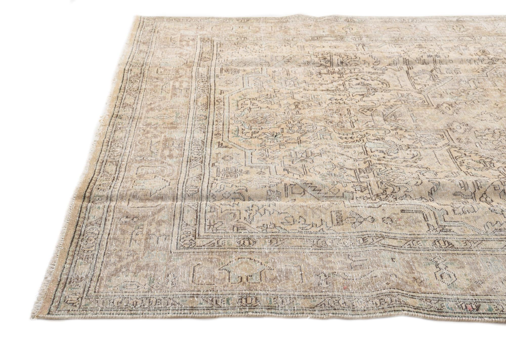 7' 10 x 10' 10 Hand Knotted Ultra Vintage Persian Wool Rug