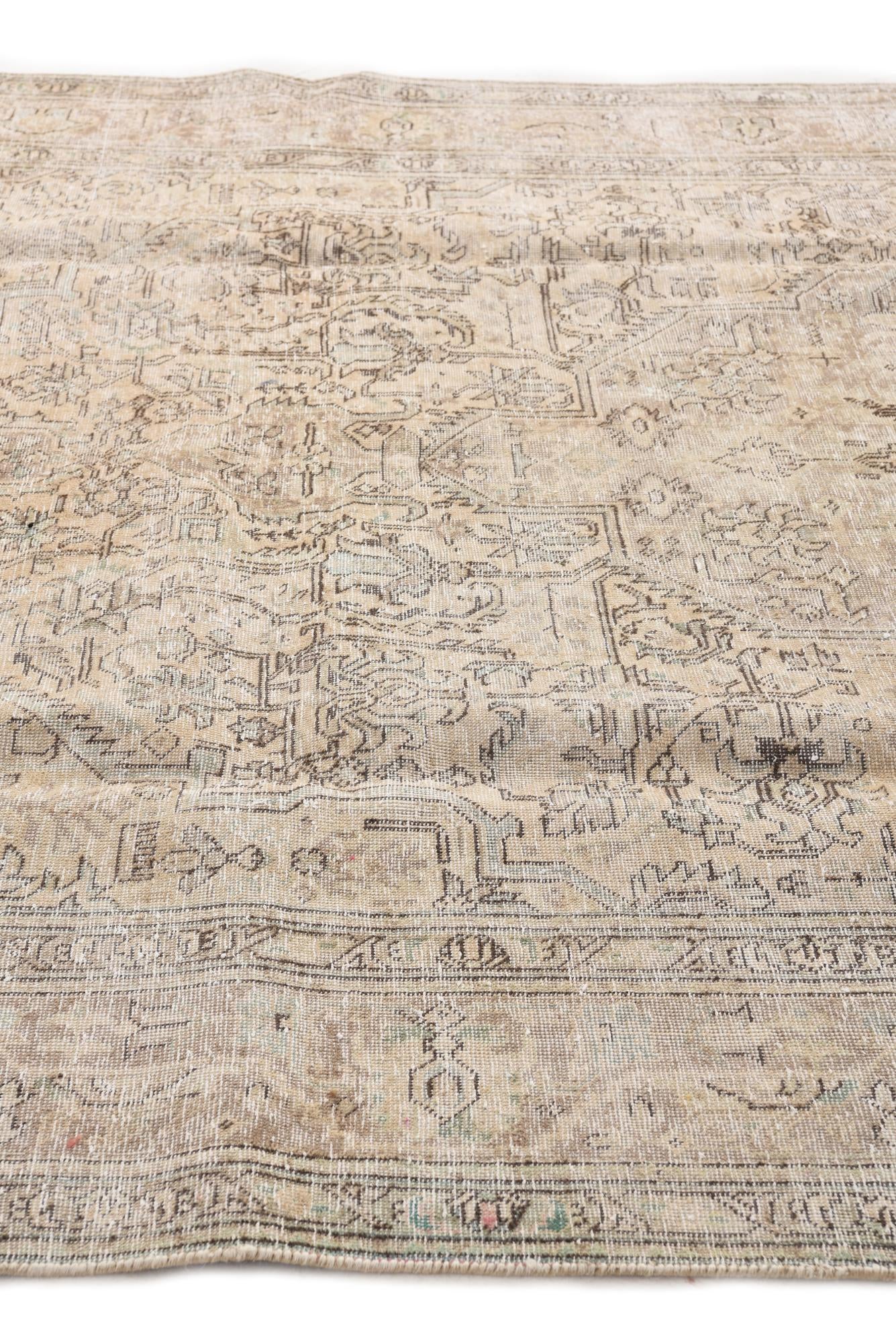 7' 10 x 10' 10 Hand Knotted Ultra Vintage Persian Wool Rug