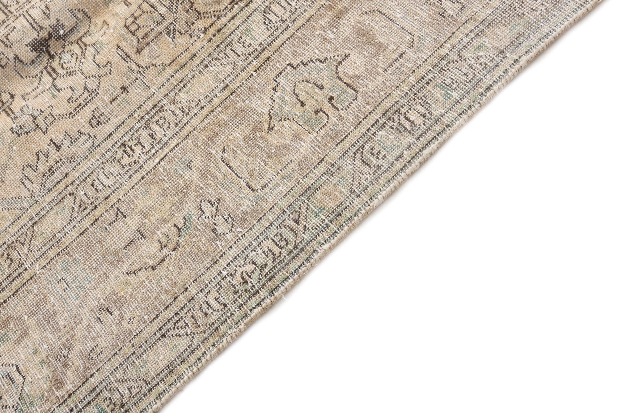 7' 10 x 10' 10 Hand Knotted Ultra Vintage Persian Wool Rug