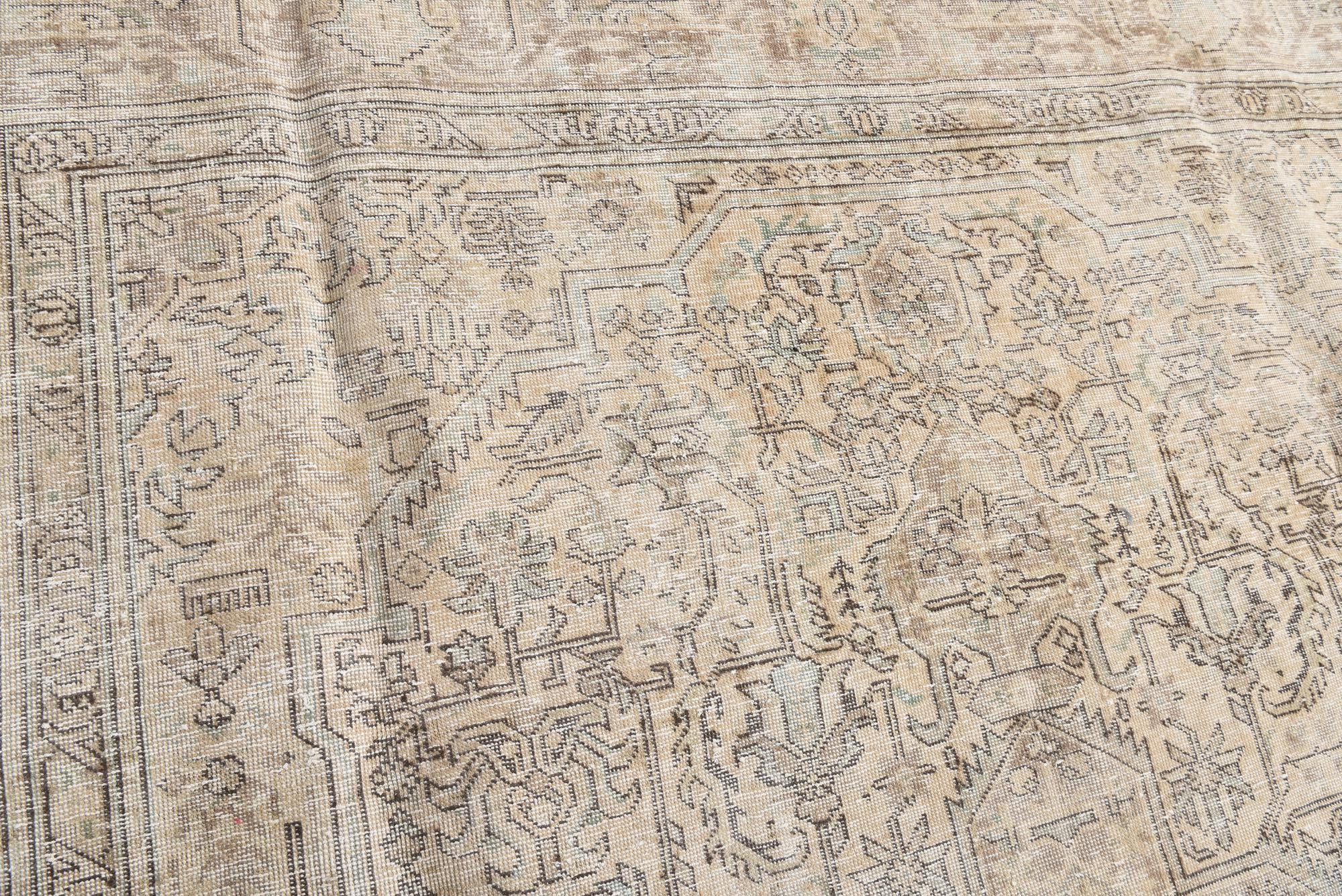 7' 10 x 10' 10 Hand Knotted Ultra Vintage Persian Wool Rug