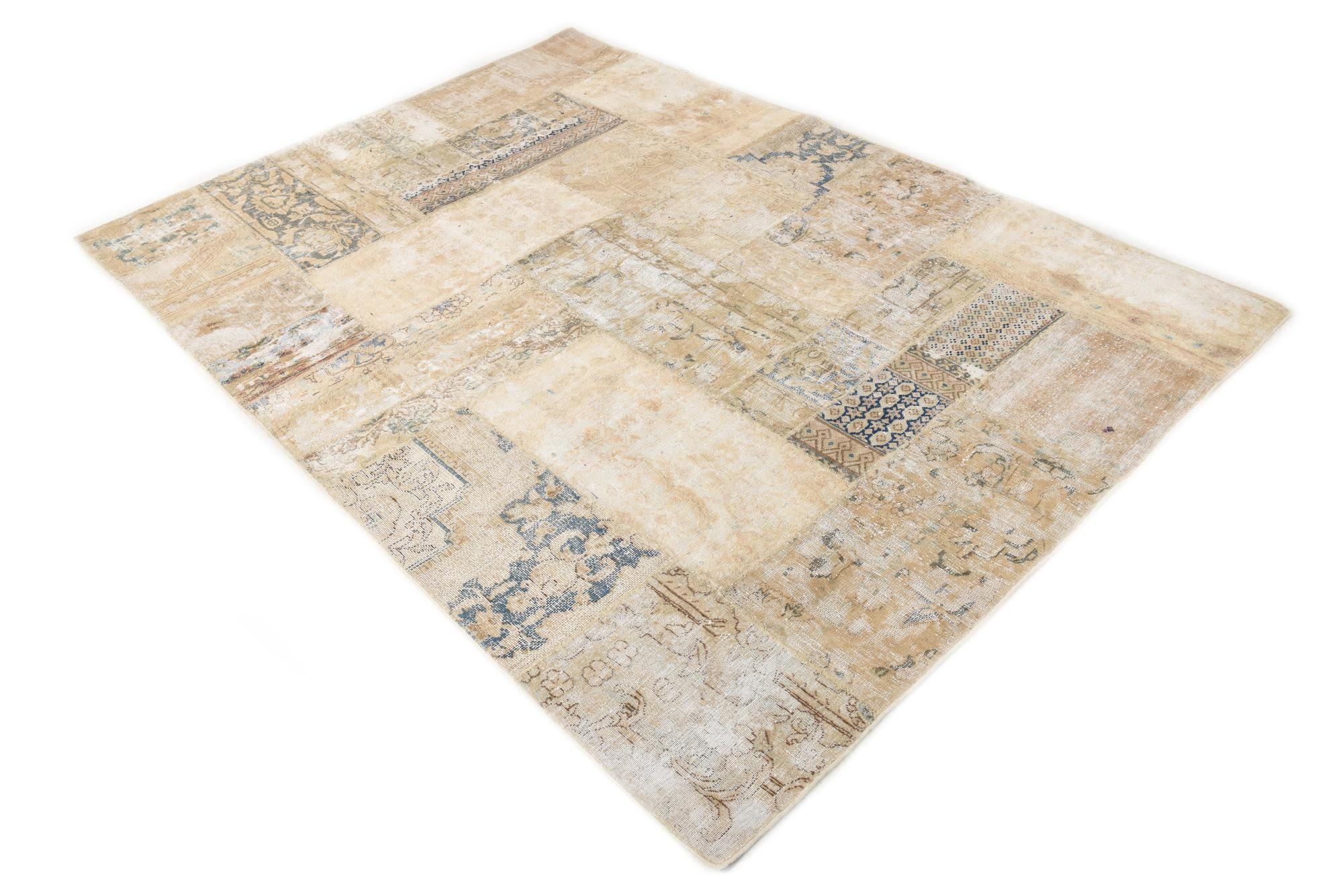 5' 7 x 8' 10 Hand Knotted Ultra Vintage Persian Wool Rug