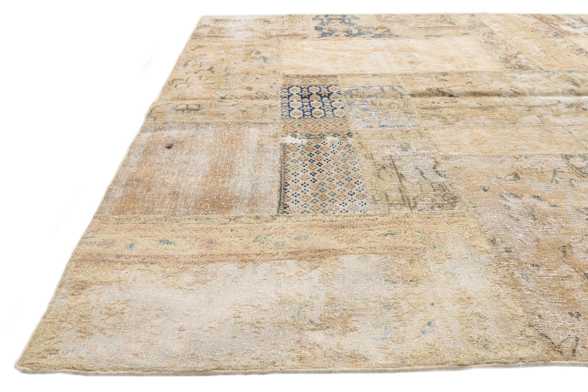 5' 7 x 8' 10 Hand Knotted Ultra Vintage Persian Wool Rug
