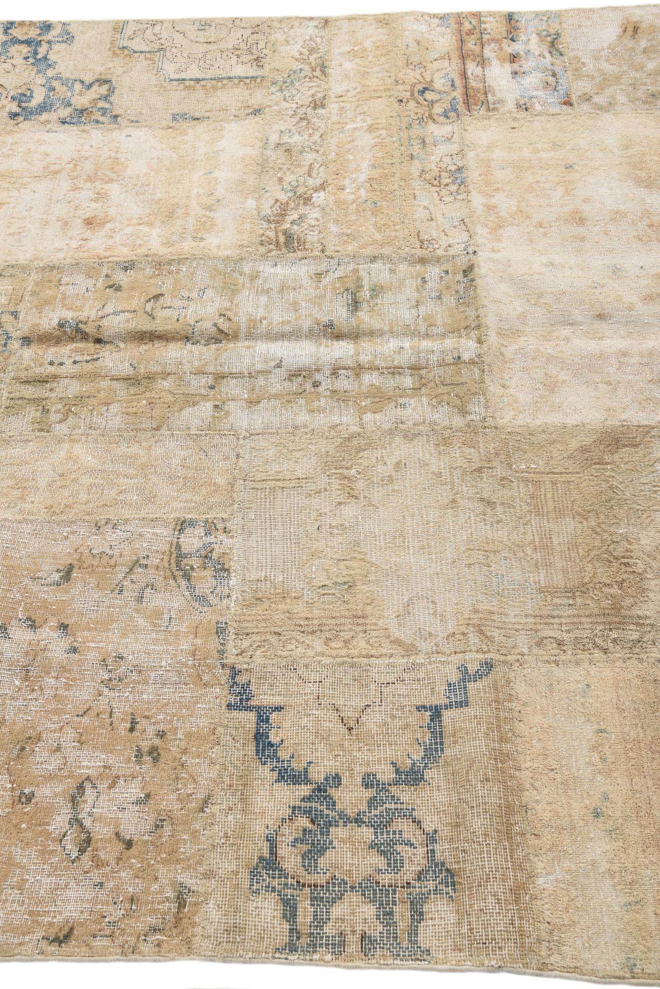 5' 7 x 8' 10 Hand Knotted Ultra Vintage Persian Wool Rug