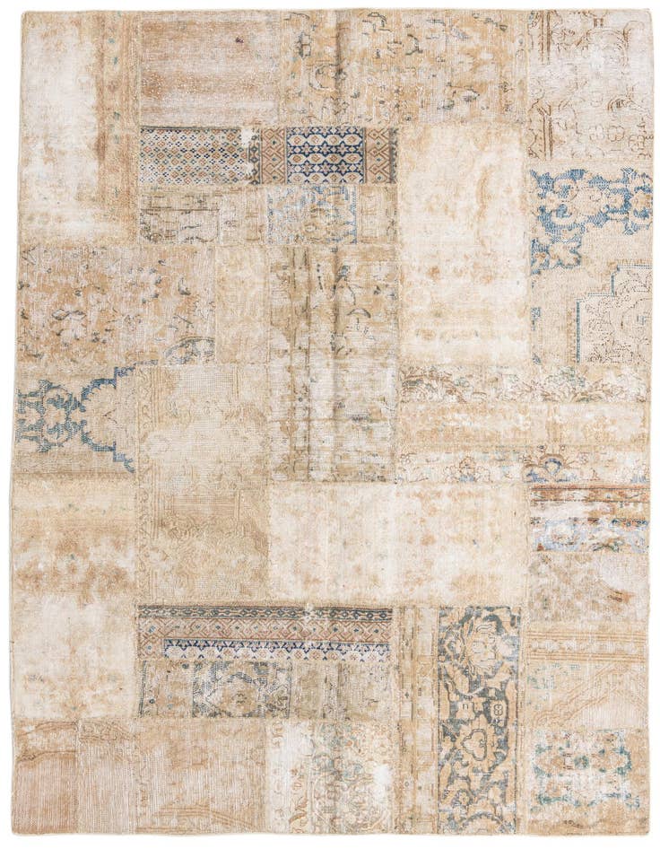 Detail image of 5' 7 x 8' 10 Hand Knotted Ultra Vintage Persian Wool Rug