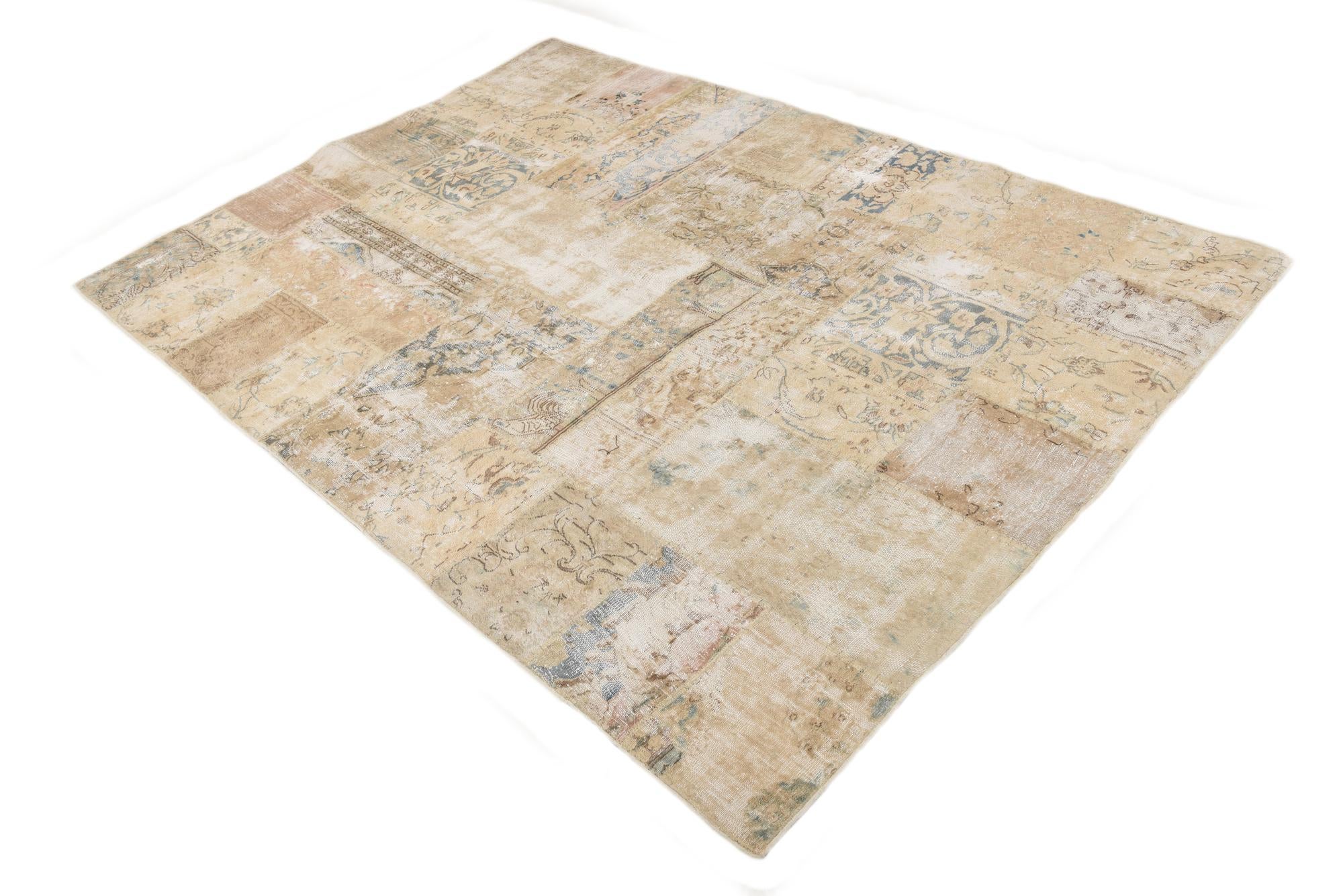 5' 7 x 7' 11 Hand Knotted Ultra Vintage Persian Wool Rug