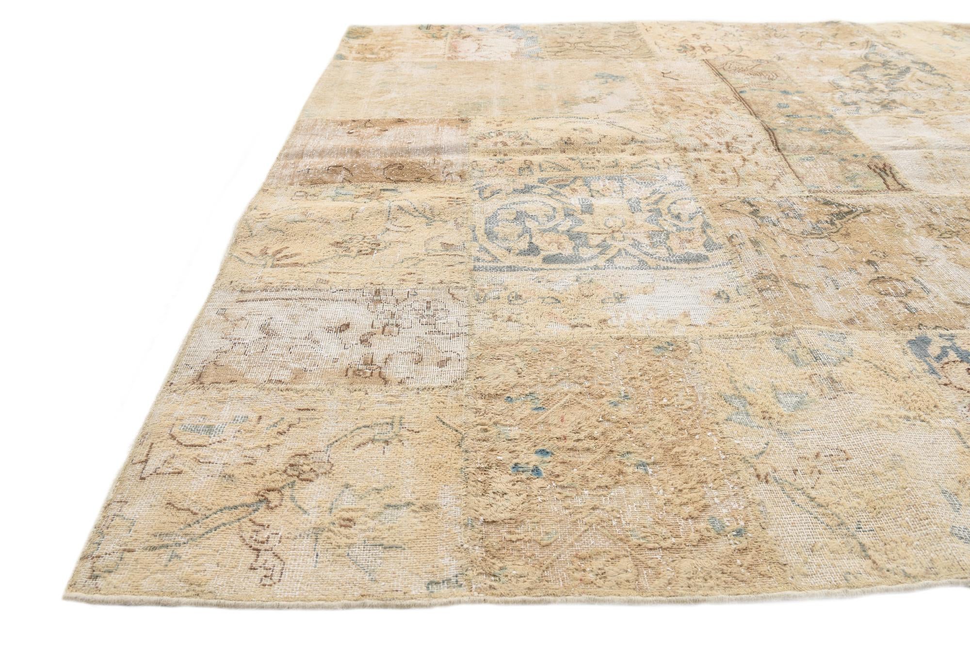 5' 7 x 7' 11 Hand Knotted Ultra Vintage Persian Wool Rug