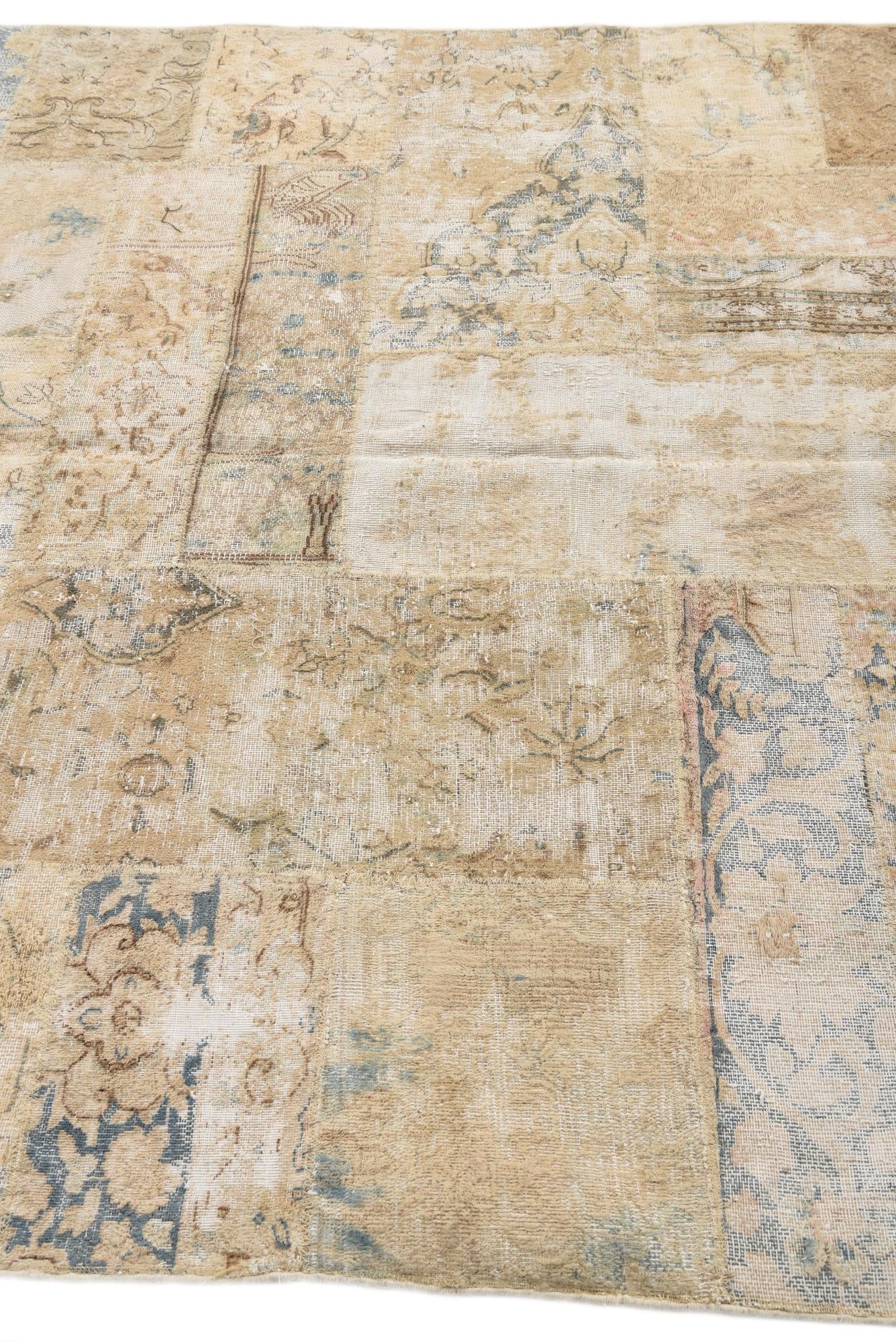 5' 7 x 7' 11 Hand Knotted Ultra Vintage Persian Wool Rug