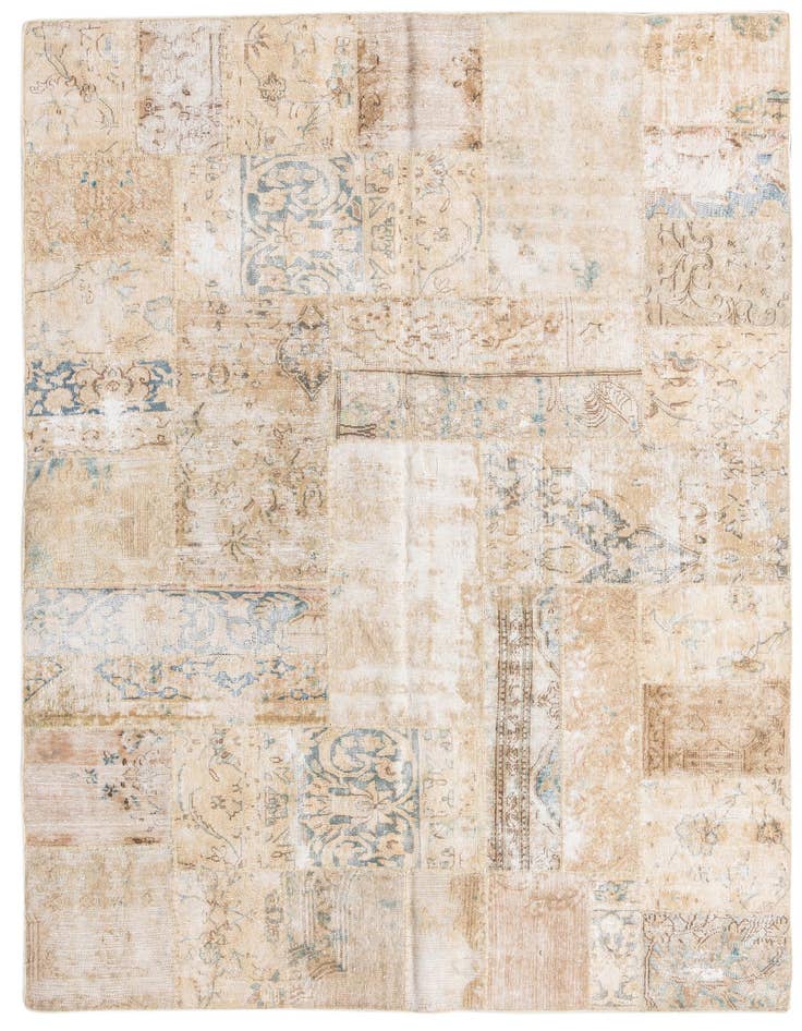 Detail image of 5' 7 x 7' 11 Hand Knotted Ultra Vintage Persian Wool Rug
