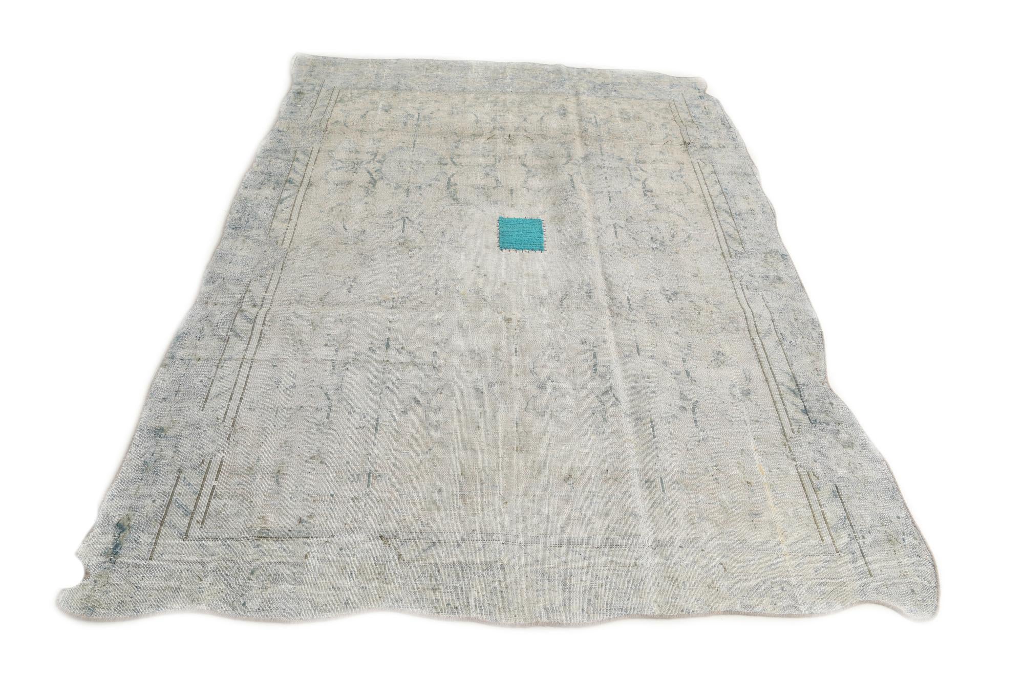 5' 7 x 9' 1 Hand Knotted Ultra Vintage Persian Wool Rug