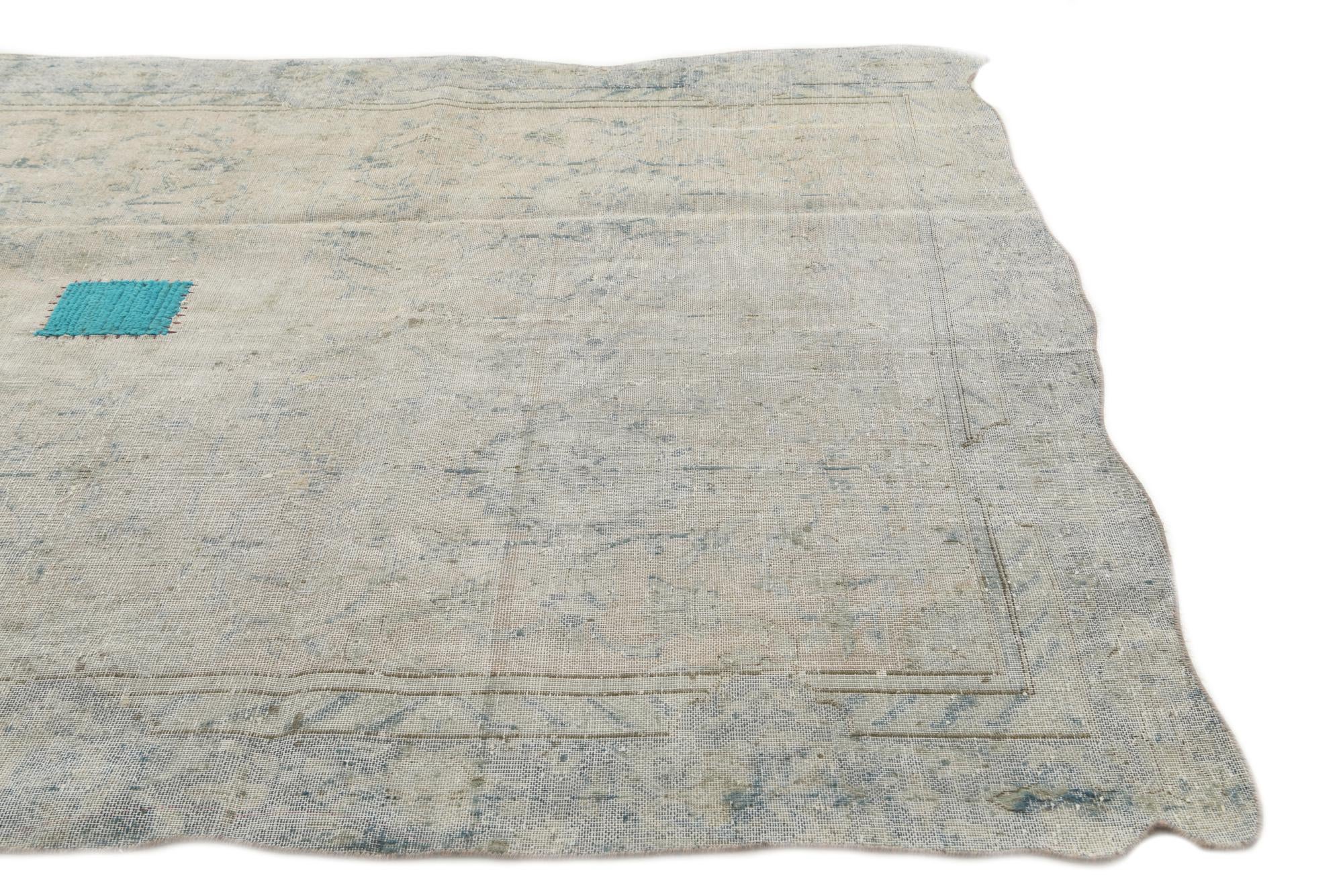 5' 7 x 9' 1 Hand Knotted Ultra Vintage Persian Wool Rug
