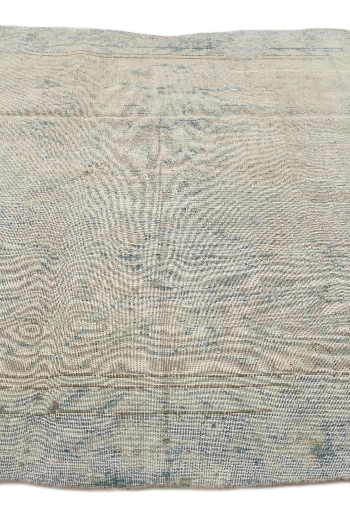 5' 7 x 9' 1 Hand Knotted Ultra Vintage Persian Wool Rug