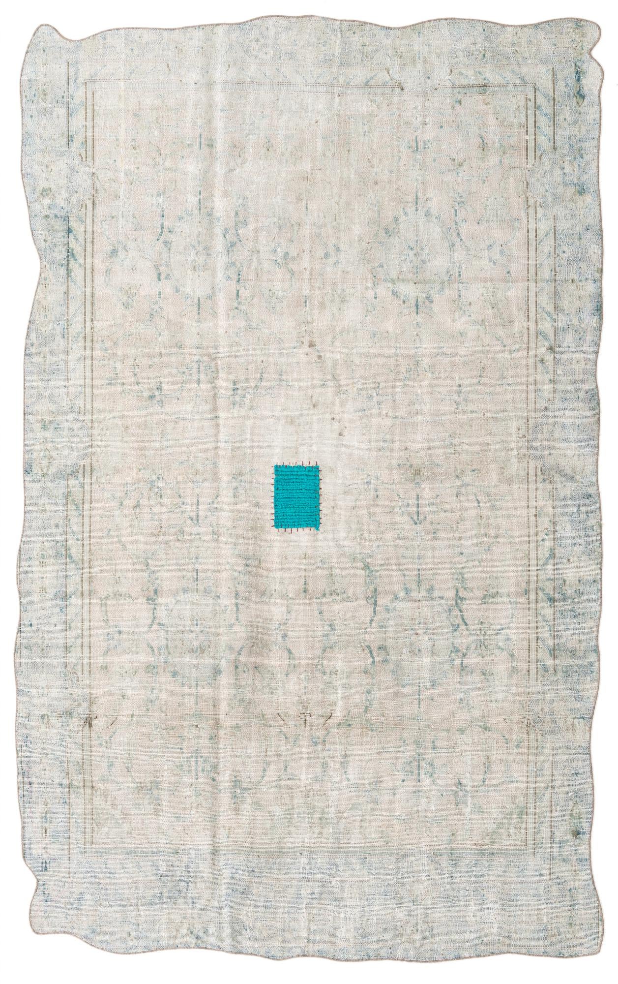 5' 7 x 9' 1 Hand Knotted Ultra Vintage Persian Wool Rug