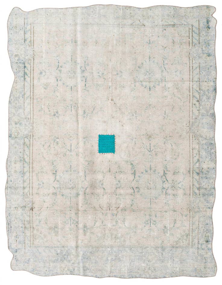 Detail image of 5' 7 x 9' 1 Hand Knotted Ultra Vintage Persian Wool Rug