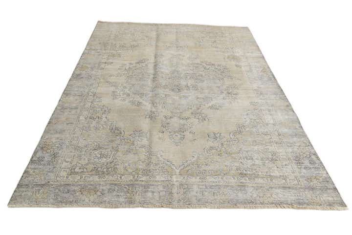 6' 1 x 8' 10 Hand Knotted Ultra Vintage Persian Wool Rug
