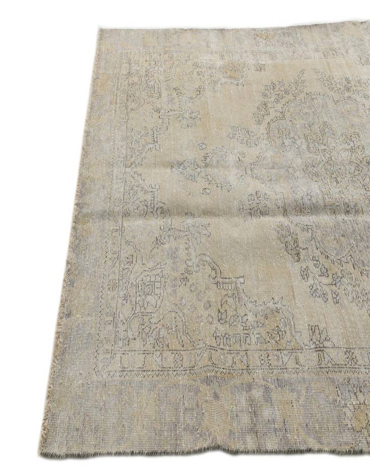 Detail image of 6' 1 x 8' 10  Hand Knotted Ultra Vintage Persian Wool Rug