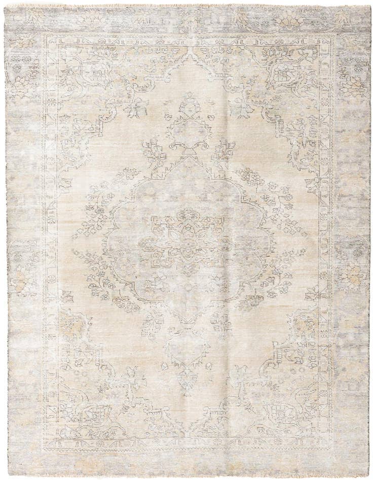 Detail image of 6' 1 x 8' 10 Hand Knotted Ultra Vintage Persian Wool Rug