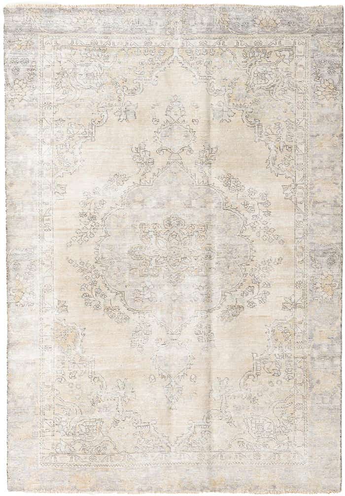 6' 1 x 8' 10 Hand Knotted Ultra Vintage Persian Wool Rug