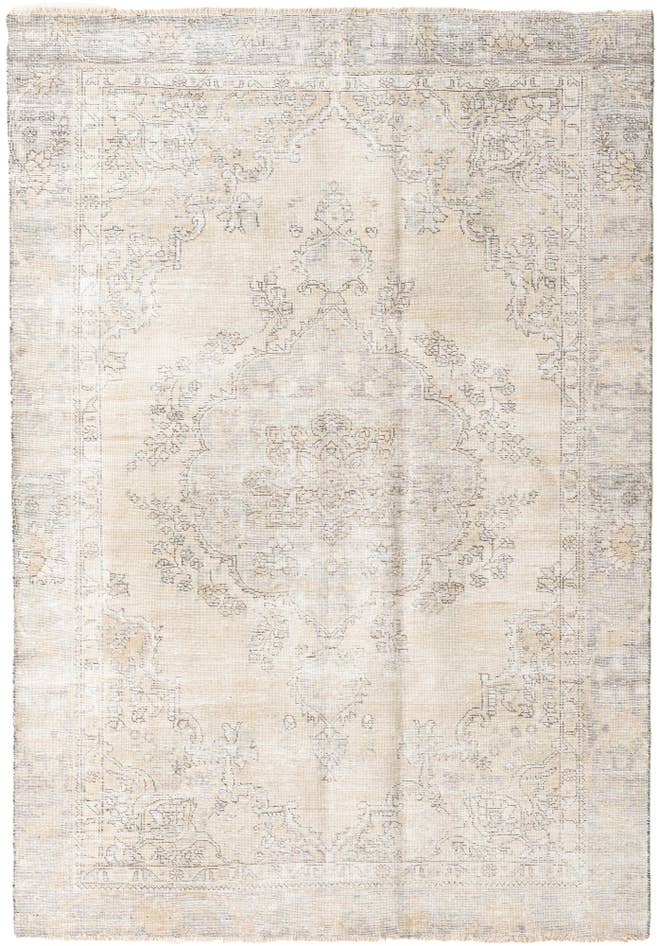 Detail image of 6' 1 x 8' 10 Hand Knotted Ultra Vintage Persian Wool Rug
