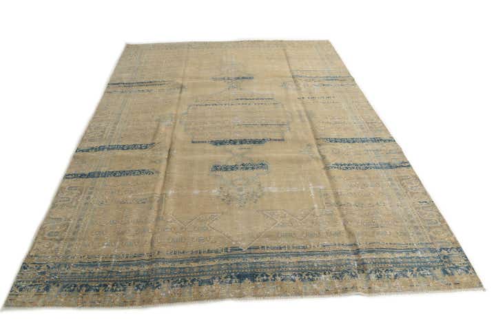8' 3 x 11' Hand Knotted Ultra Vintage Persian Wool Rug