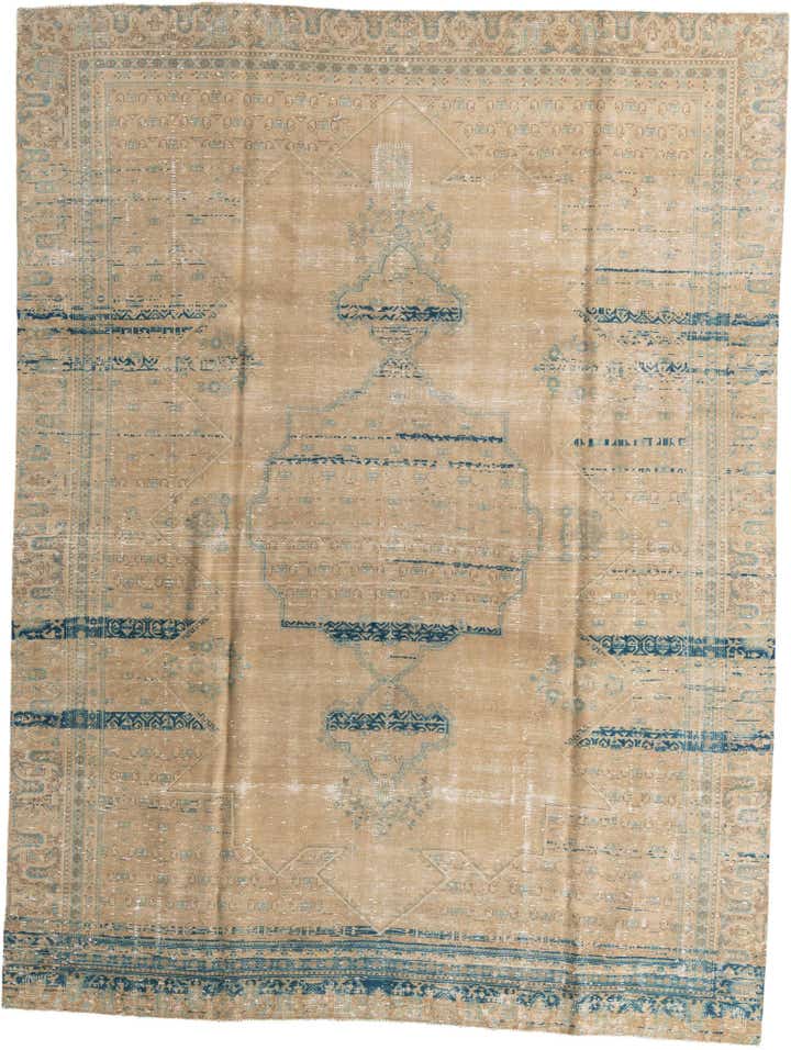 8' 3 x 11' Hand Knotted Ultra Vintage Persian Wool Rug