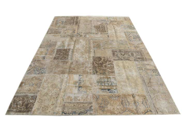 6' 8 x 10' Hand Knotted Ultra Vintage Persian Wool Rug