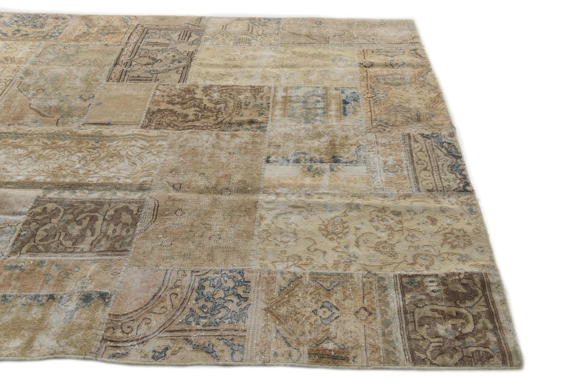 6' 8 x 10' Hand Knotted Ultra Vintage Persian Wool Rug