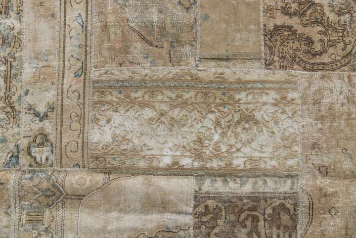 6' 8 x 10' Hand Knotted Ultra Vintage Persian Wool Rug