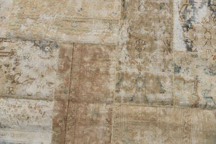 6' 10 x 10' 3 Hand Knotted Ultra Vintage Persian Wool Rug
