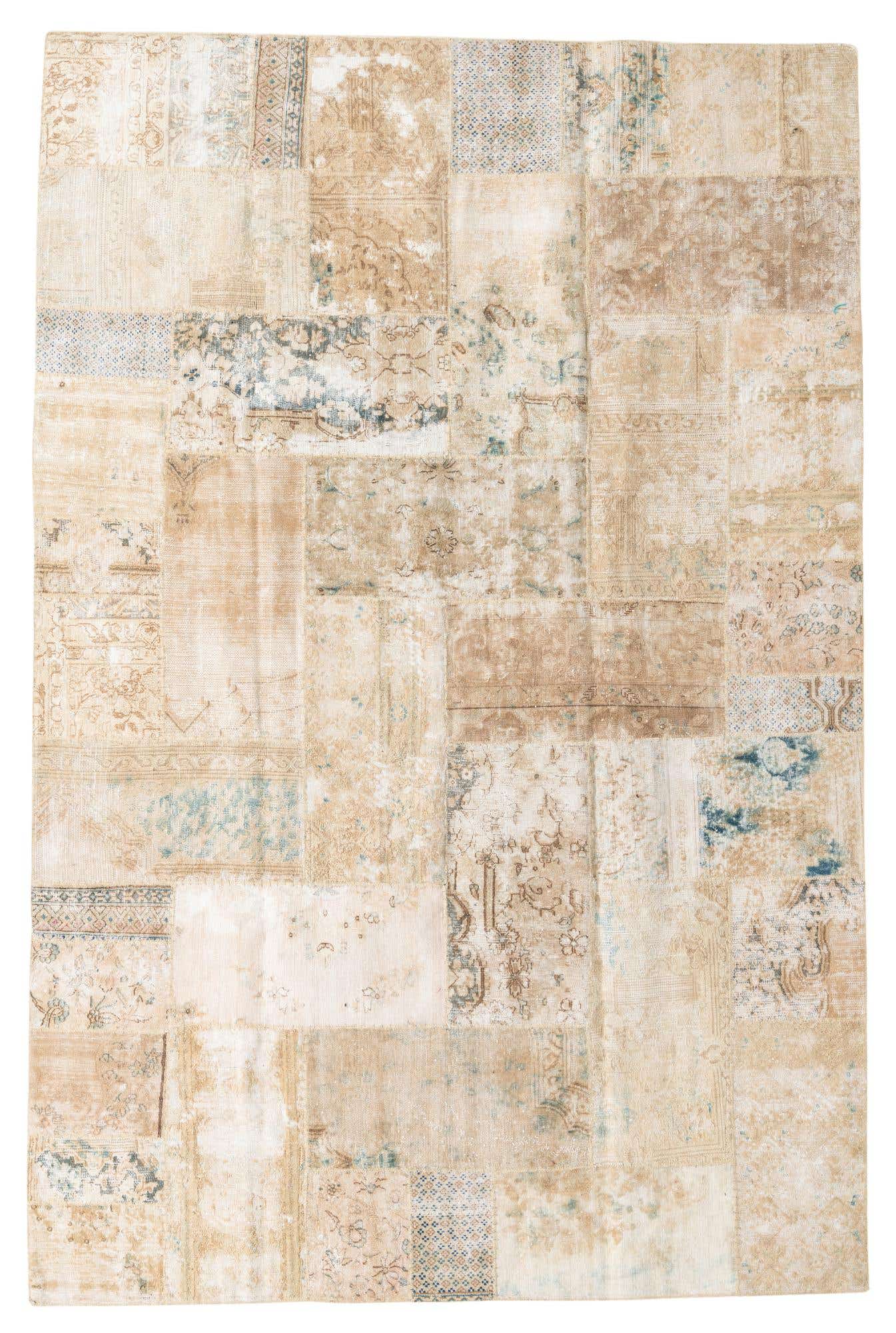 6' 10 x 10' 3 Hand Knotted Ultra Vintage Persian Wool Rug