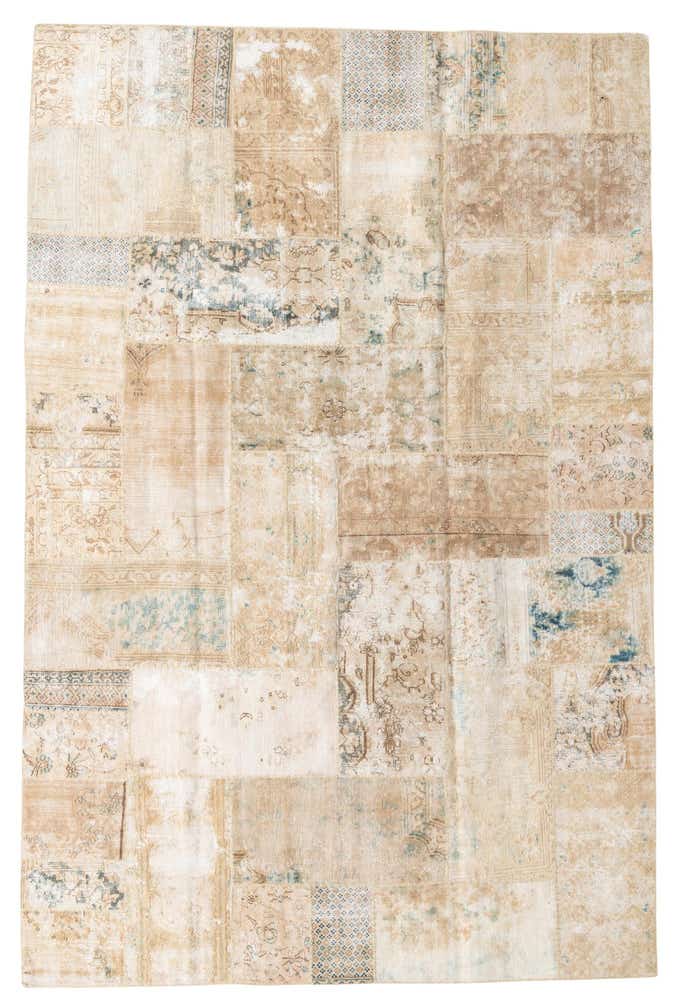 6' 10 x 10' 3 Hand Knotted Ultra Vintage Persian Wool Rug