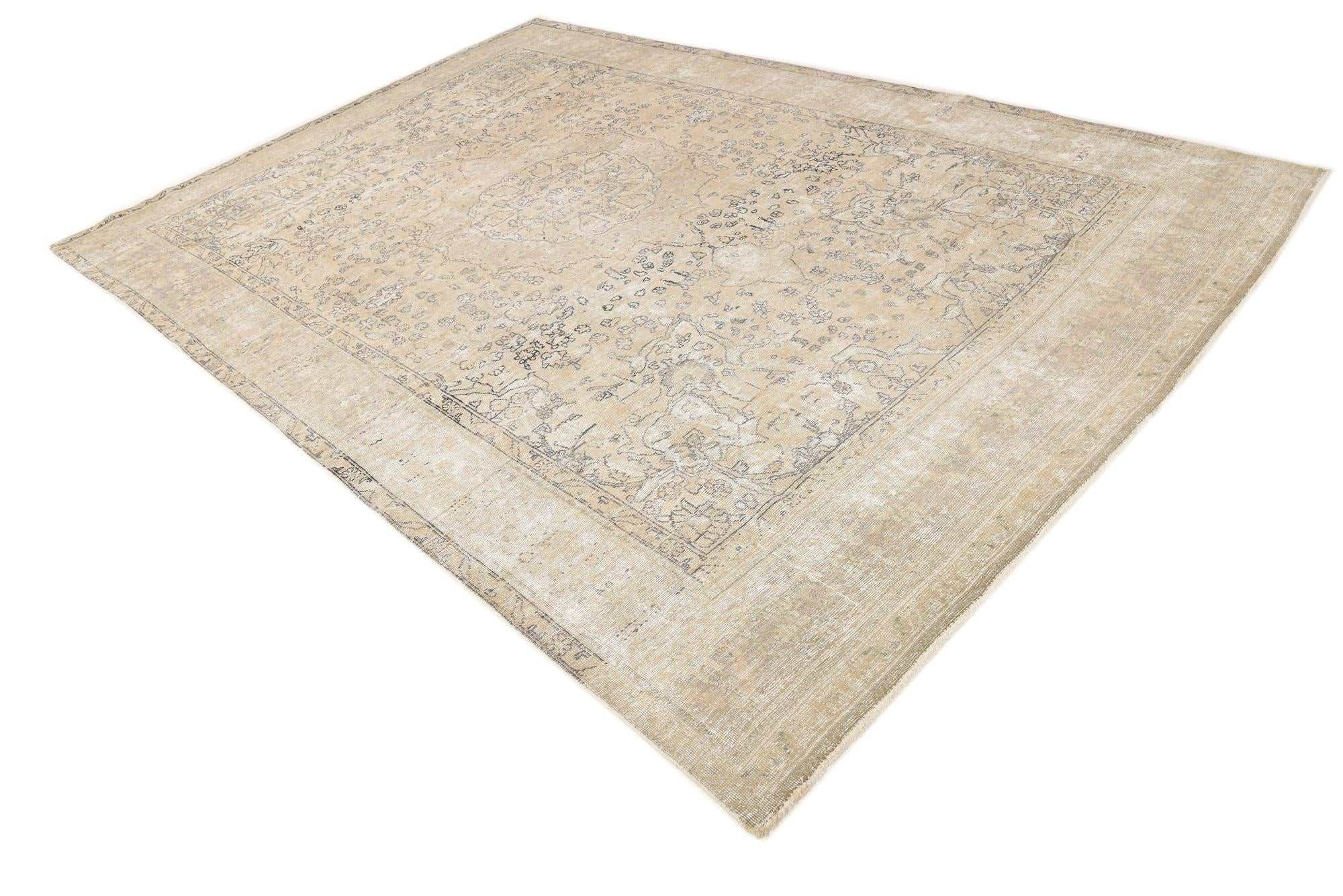 7' 9 x 11' Hand Knotted Ultra Vintage Persian Wool Rug