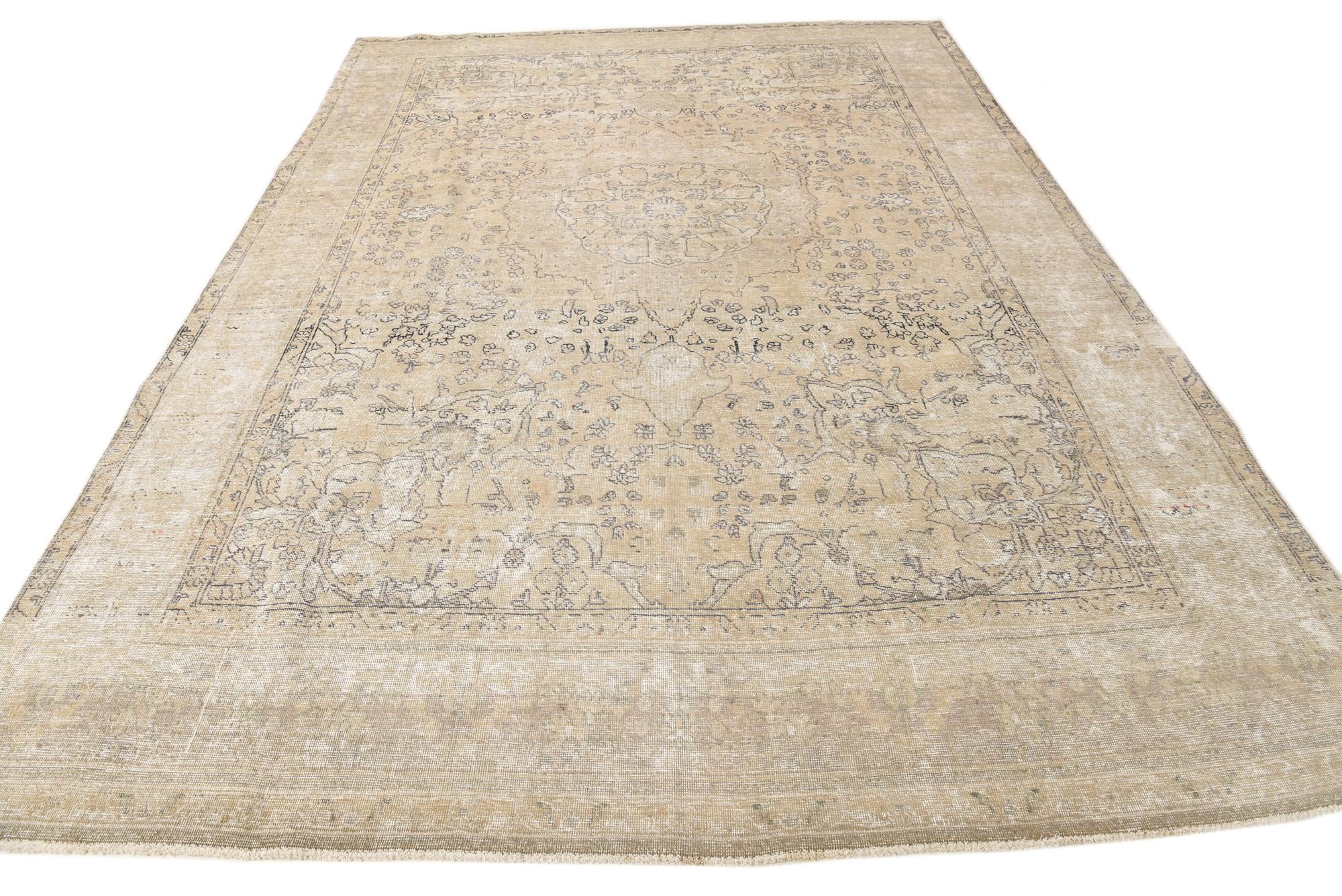 7' 9 x 11' Hand Knotted Ultra Vintage Persian Wool Rug