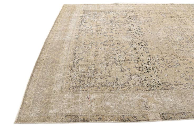 Detail image of 7' 9 x 11' Hand Knotted Ultra Vintage Persian Wool Rug