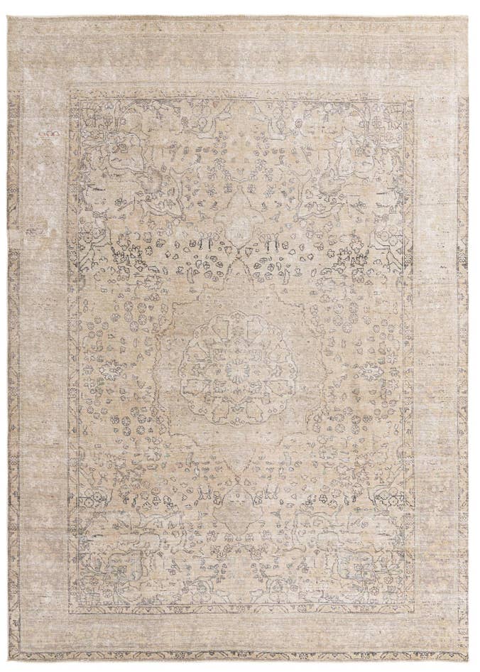 Detail image of 7' 9 x 11' Hand Knotted Ultra Vintage Persian Wool Rug