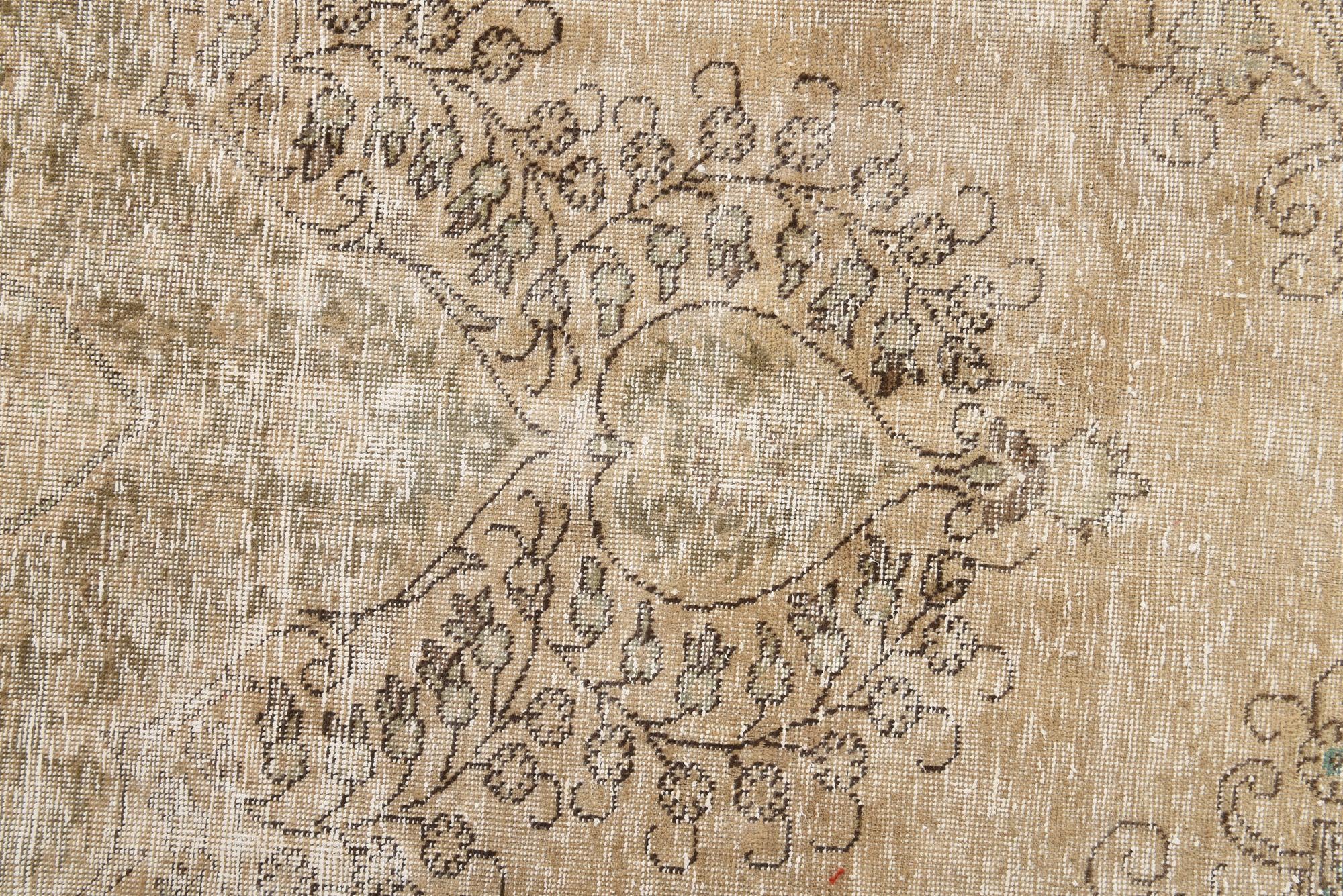 9' 8 x 12' 9 Hand Knotted Ultra Vintage Persian Wool Rug