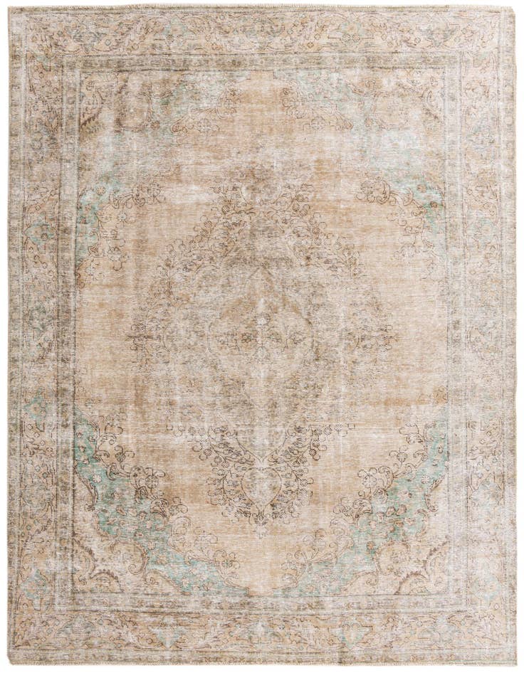 Detail image of 9' 8 x 12' 9 Hand Knotted Ultra Vintage Persian Wool Rug