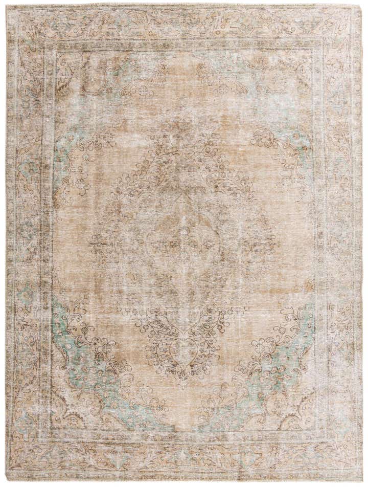 9' 8 x 12' 9 Hand Knotted Ultra Vintage Persian Wool Rug