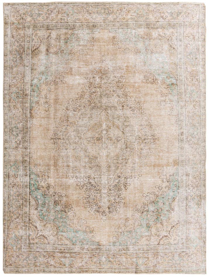 Detail image of 9' 8 x 12' 9 Hand Knotted Ultra Vintage Persian Wool Rug