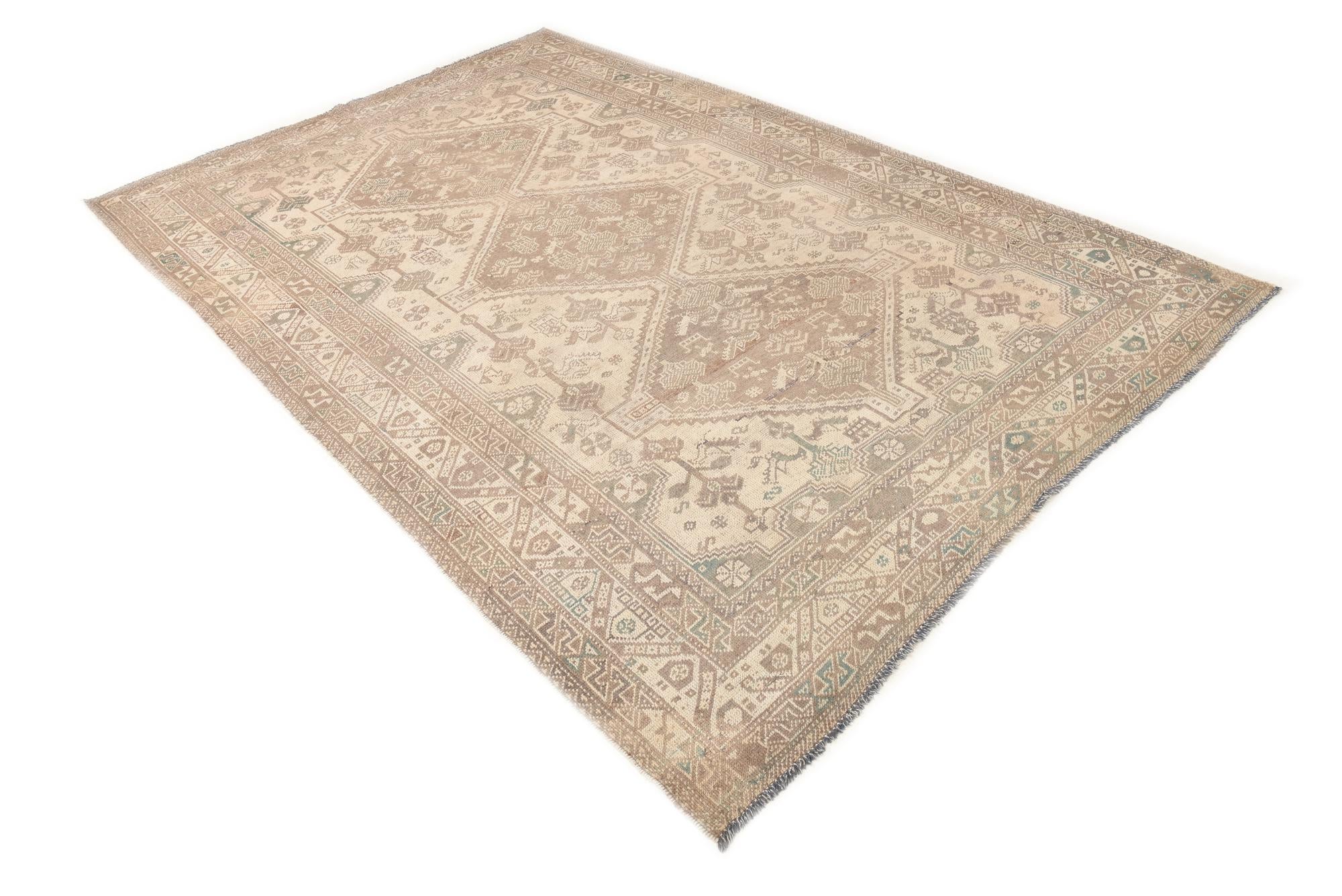 6' 10 x 10' 5 Hand Knotted Ultra Vintage Persian Wool Rug